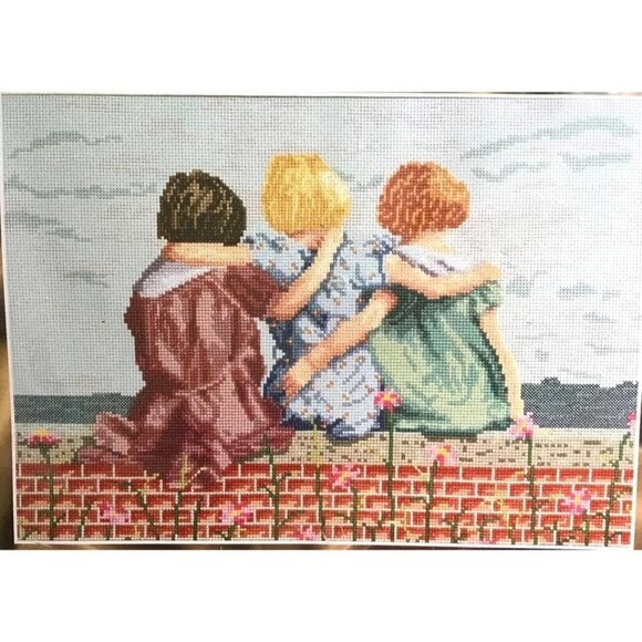 Cross Stitch Kit Janlynn Best Friends #21-128 Counted14"x10" Finished Size 1999 - Picture 1 of 7